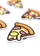 A pizzabrand pizza multipack sampler pack air fresheners. Photo is a close up of the car air freshener with string.