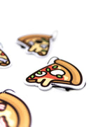 A pizzabrand pizza multipack sampler pack air fresheners. Photo is a close up of the car air freshener with string.