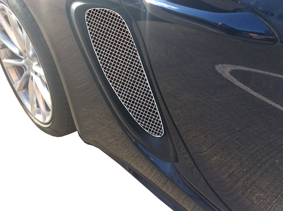 Zunsport Porsche 718 Boxster S And Cayman S - Side Vents Grille Set - Silver finish