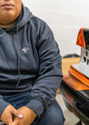 Model wearing pizzabrand Porsche 911 Carrera RSR hoodie