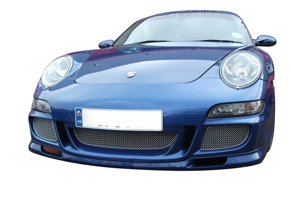 Zunsport Porsche 997.1 GT3 Full Front Grille Set - Silver finish