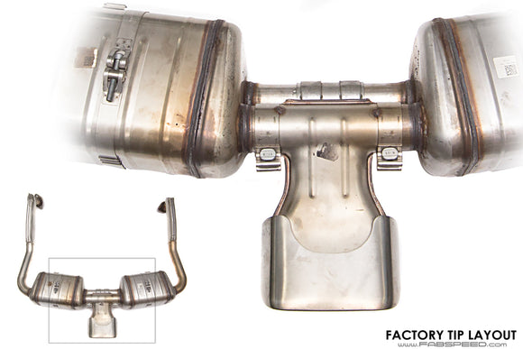 Fabspeed Porsche 718 Boxster/Cayman Maxflo True X-Pipe with Dual Tips (2017+)