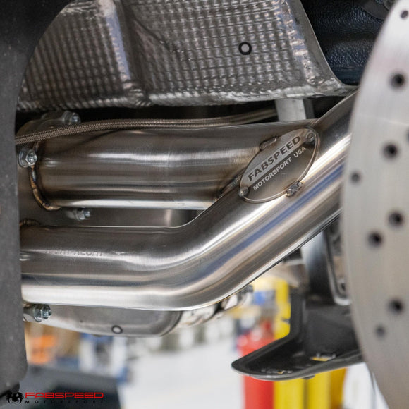 Fabspeed Porsche 718 GT4 / GTS / Spyder Over Axle Link Pipes (2020+)