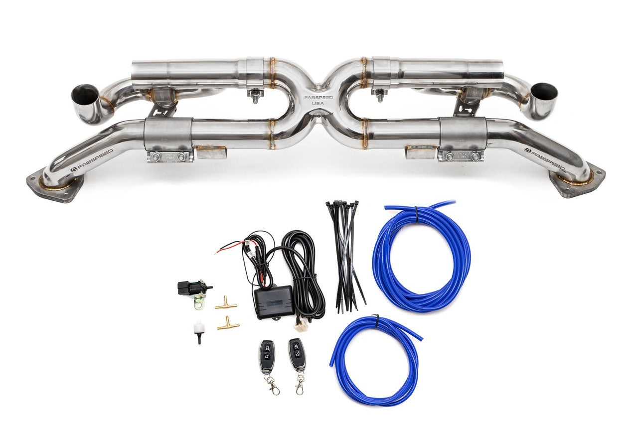 Fabspeed Porsche 991 Carrera Valvetronic Center Muffler Bypass X-Pipe (Valved Exhaust Only) (2012-2016)