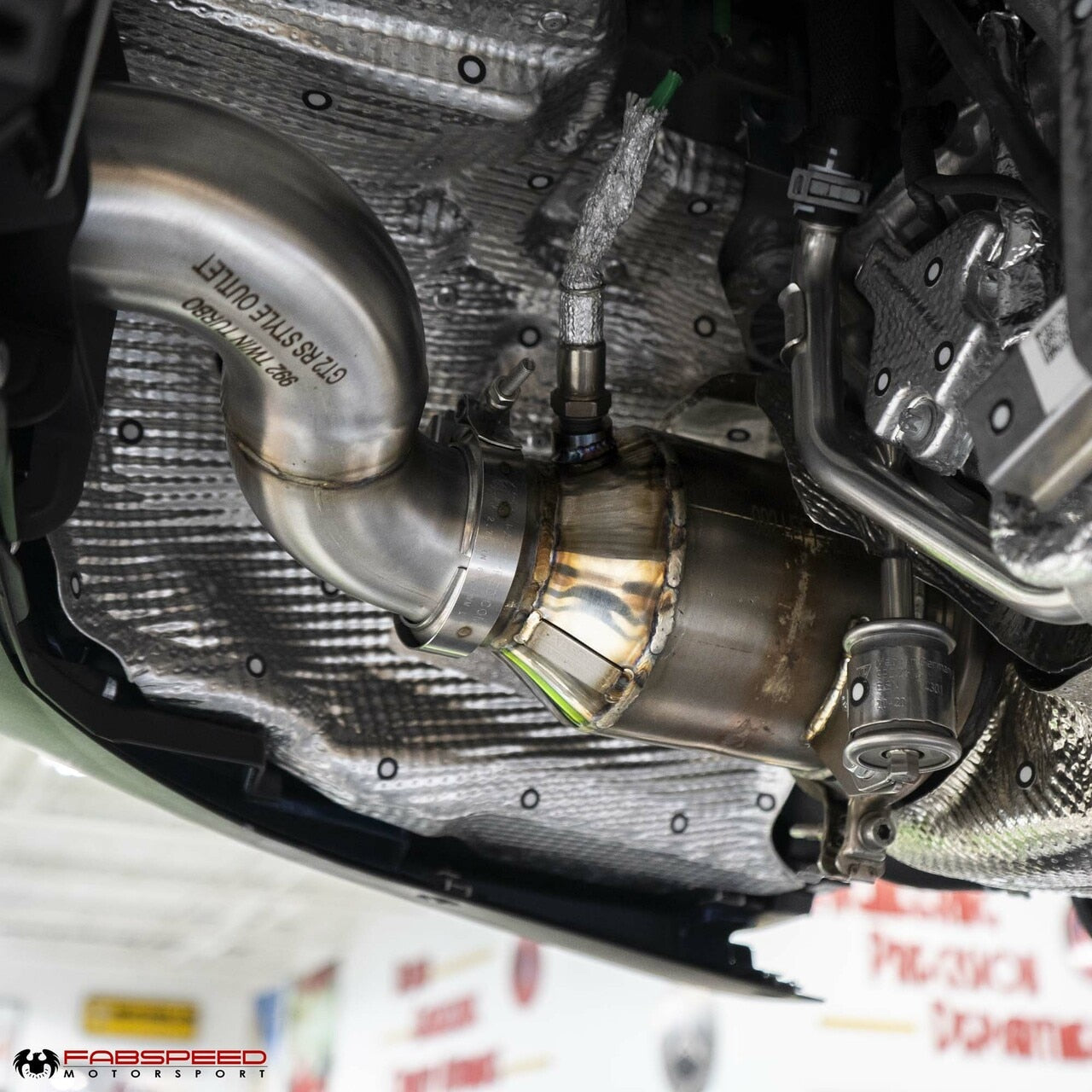 Fabspeed Porsche 992 Twin Turbo / Twin Turbo S Sport Catalytic Converters with GT2RS Style Outlets (2021+)