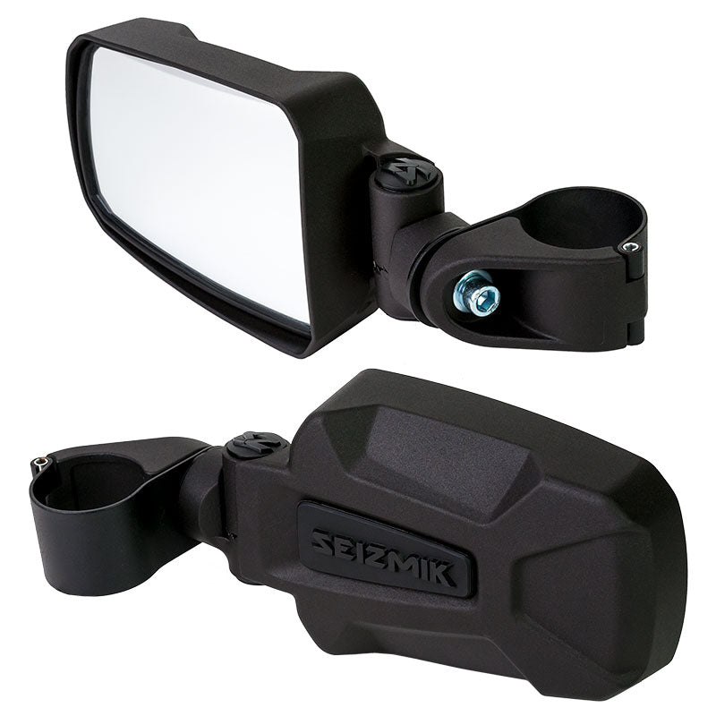 Pursuit Side View Mirror (Pair – Cast Aluminium) – 2″ Round Tube