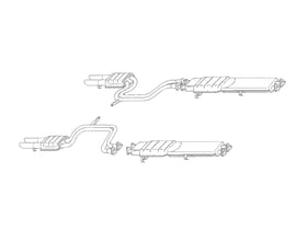 Ferrari 365 GTB 4 Daytona S2 (USA Spec) Stainless Steel Exhaust (1970-74)
