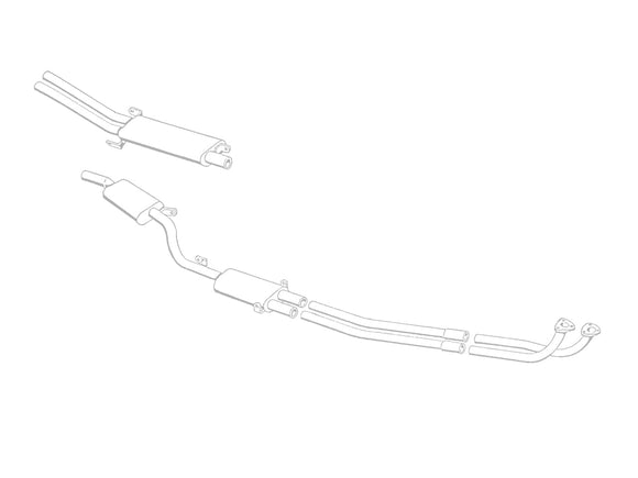 Maserati Mistral 3700 (inc. Spyder) Stainless Steel Exhaust (1963-68)