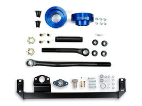 Sinister Diesel 03-09 Dodge Cummins 4WD Adjust. Track Bar Steering Box Support w/ Leveling Kit - Blu