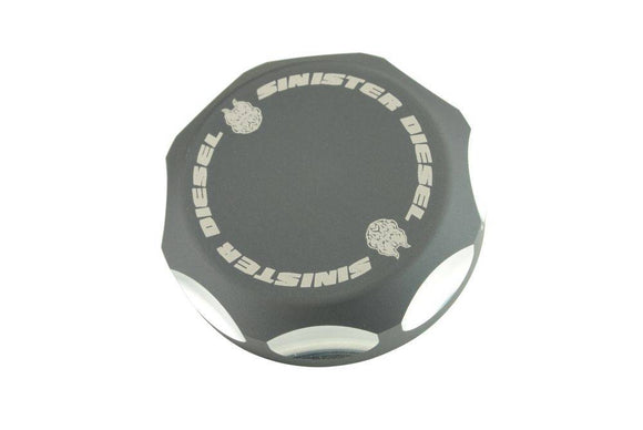 Sinister Diesel 08-18 Ford Powerstroke Power Steering Cap - Gray