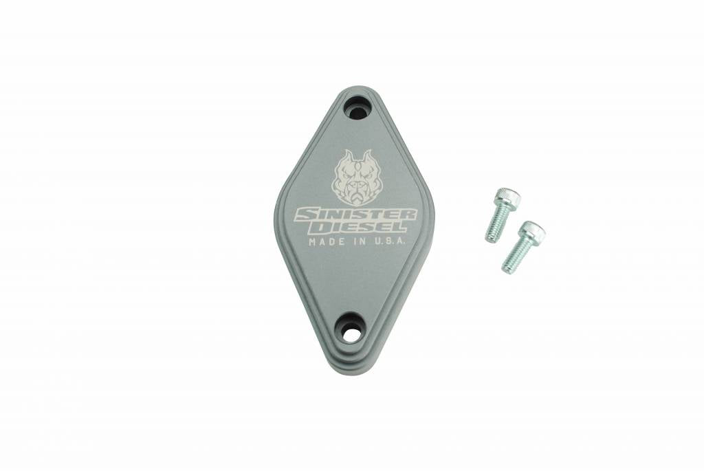 Sinister Diesel 11-16 GM Duramax 6.6L LML Intake Resonator Cover Plate - Gray