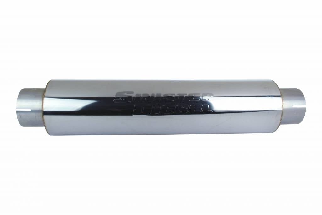 Sinister Diesel 4in. Inlet Universal Stainless Steel Muffler