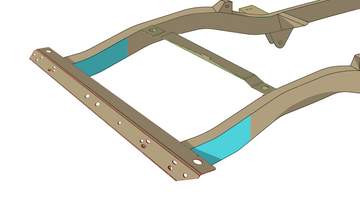 Rust Buster 1976-1986 Jeep CJ Rear Shackle Mount Repair Kit - Left