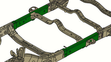 Rust Buster 2007-2018 Jeep Wrangler 2-Door Center Frame Repair Kit - Right