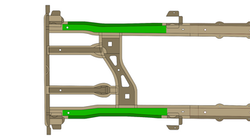 Rust Buster 1984-2001 Jeep Cherokee Rear Unibody Stiffeners