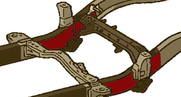 Rust Buster 1995-2004 Toyota Tacoma Mid-Frame Stiffeners