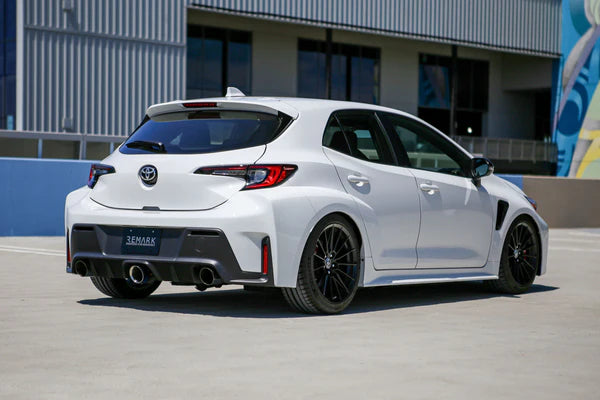 REMARK Catback Exhaust. Toyota GR Corolla. Elite Spec Burnt Ti Center Cover