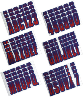 Hardline Boat Lettering Registration Kit 3 in. - 300 Red/Purple