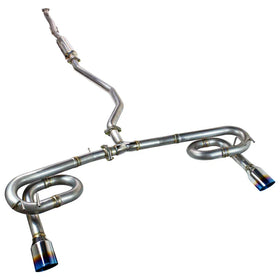 Remark 2022+ Honda Civic Sport Sedan (FE2) Catback Exhaust - Dual Burnt Stainless Steel Tips