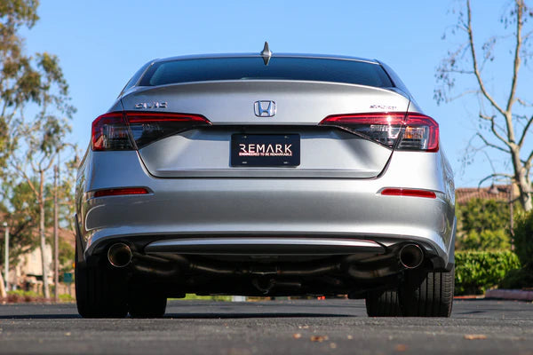 REMARK Catback Exhaust. Honda Civic Sport Sedan (FE2). LINK LOOP Spec. Dual Stainless tips - 0