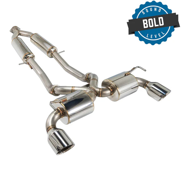 REMARK Catback Exhaust. Nissan 370Z. Burnt Stainless Double Wall Tip