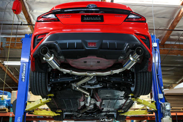 REMARK Catback Exhaust. Subaru WRX VB - Dual R1 Spec Stainless (Resonated)