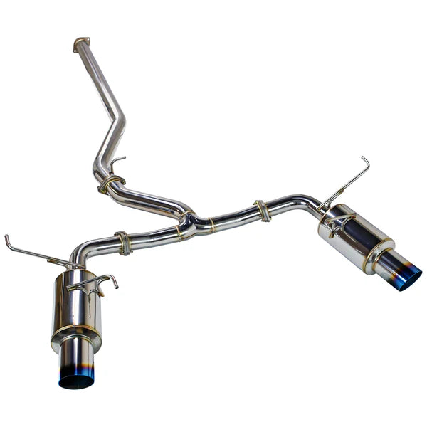 REMARK Catback Exhaust. Subaru WRX VB - Dual R1 Spec Burnt Stainless (Non-Resonated)