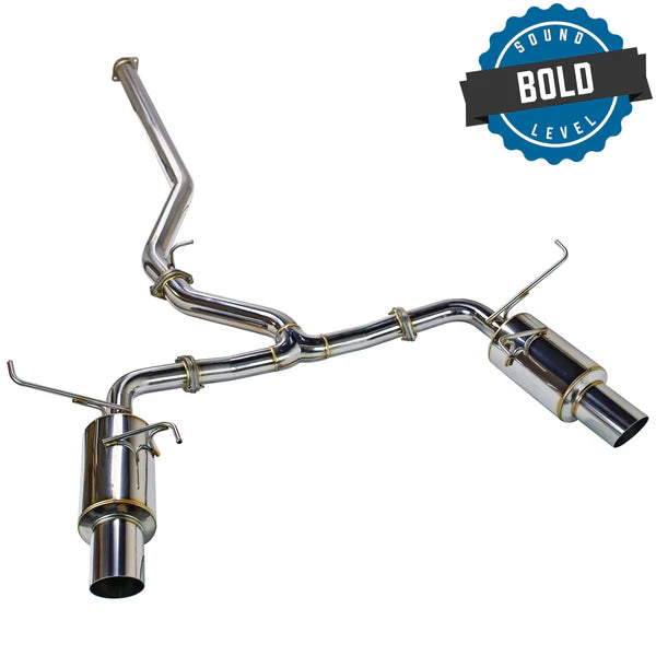 REMARK Catback Exhaust. Subaru WRX VB - Dual R1 Spec Stainless (Non-Resonated)
