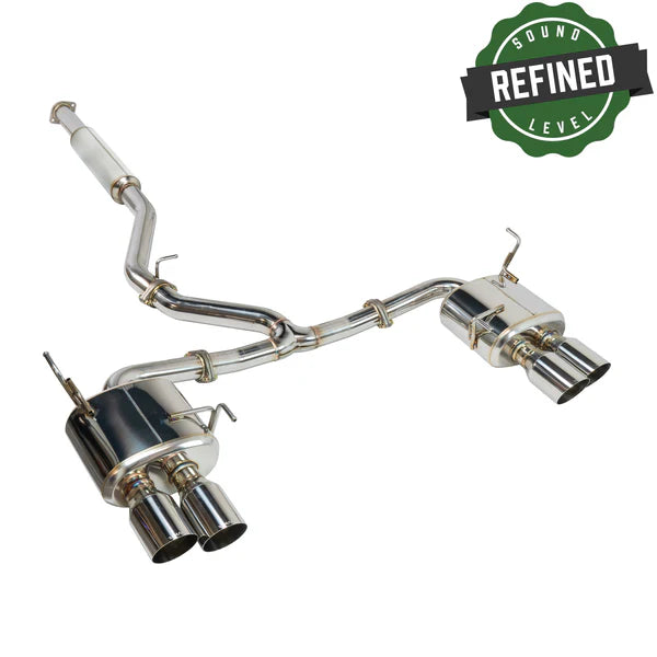 REMARK Catback Exhaust. Subaru WRX VB - Stainless Single 4" Quad Tips (Resonated)