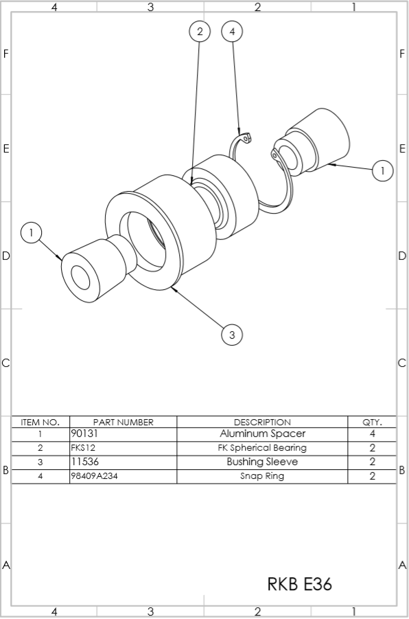SPL Parts 90-00 BMW 3 Series (E36/E46) Rear Knuckle Bushings