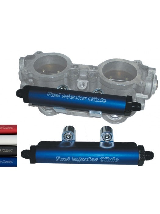 SUBARU STI ('04 -'06) OR LEGACY GT ('05-'06) TOP FEED CONVERSION FUEL RAILS WITH -8 INLET & -6 RETURN FITTINGS