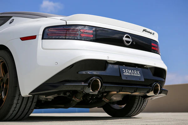REMARK Axleback. Nissan Z. Burnt Stainless Double Wall Tip - 0