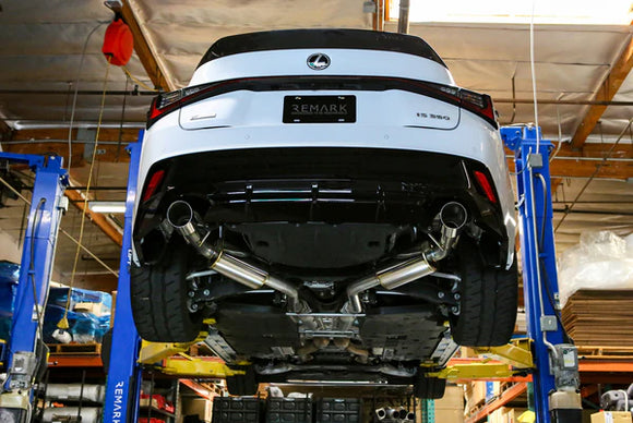REMARK 2021+ Lexus IS300/ IS350 Axleback Exhaust - Burnt Stainless Double Wall Tip (Muffler Version)