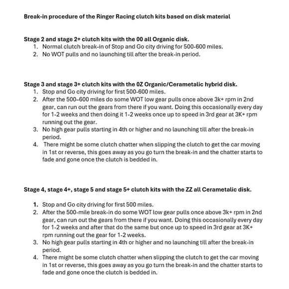 Ringer Racing Billet Aluminum Clutch Kit – VW MK8 2.0T 6 speed EVO4 engine cars