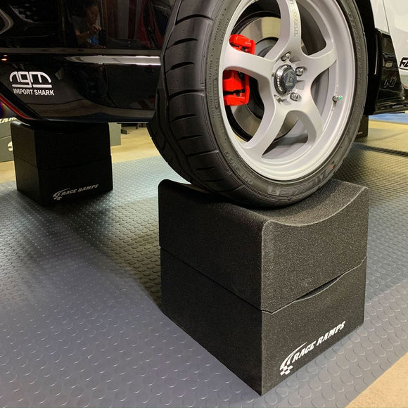 Race Ramps - Adjustable Height 10 High Supercar Wheel Cribs (extra wide) - (NEW