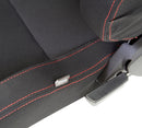 NRG Sport Seats (Pair) Type-R Cloth w/NRG Logo - Black w/Red Stitch-4