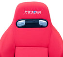 NRG Sport Seats (Pair) Type-R Cloth w/NRG Logo - Red w/Red Stitch-4