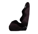 NRG Sport Seats (Pair) Type-R Suede w/NRG Logo - Black w/Red Stitching-2