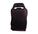 NRG Sport Seats (Pair) Type-R Suede w/NRG Logo - Black w/Red Stitching-3