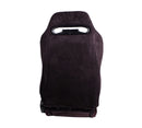 NRG Sport Seats (Pair) Type-R Suede w/NRG Logo - Black w/Red Stitching-3