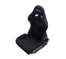 NRG FRP Bucket Seat - Reclinable (Black Cloth w/Red Stiting)-1
