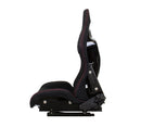 NRG FRP Bucket Seat - Reclinable (Black Cloth w/Red Stiting)-2