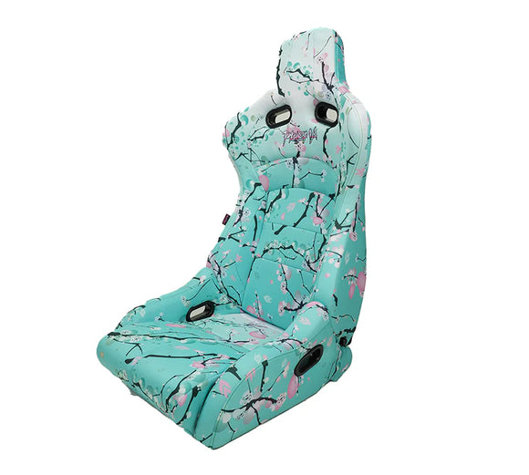 NRG Prisma Lab Reclinable Bucket Racing Seat - Blossom Print (Pair)