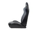 NRG Reclinable Sport Seats (Pair) The Arrow Black Vinyl w/ Pressed NRG logo w/ Black Stitch-3