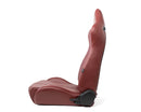 NRG Reclinable Sport Seats (Pair) The Arrow Maroon Vinyl w/ Pressed NRG logo w/ Maroon Stitch-2