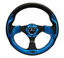 NRG Reinforced Steering Wheel (320mm) Blk w/Blue Trim-1