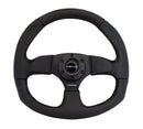 NRG Reinforced Steering Wheel (320mm Horizontal / 330mm Vertical) Leather w/Black Stitching-1