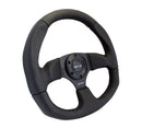 NRG Reinforced Steering Wheel (320mm Horizontal / 330mm Vertical) Leather w/Black Stitching-2