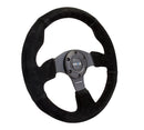 NRG Reinforced Steering Wheel (320mm) Suede w/Black Stitch-2