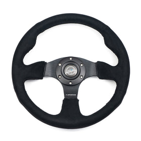 NRG Reinforced Steering Wheel (320mm) Alcantara Steering Wheel w/ Black Stitching